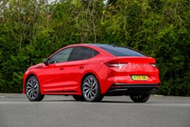 Skoda Enyaq Coupe Sportline in red