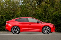 Skoda Enyaq Coupe Sportline in red