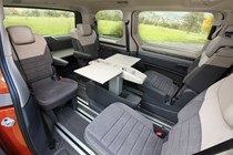 Volkswagen Multivan review, rear seats, lounge mode, table