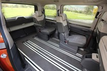 Volkswagen Multivan review, sliding rails, rear seats removed