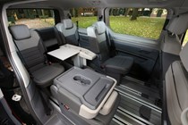 Volkswagen Multivan review, rear seats, partially folded