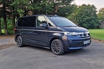 VW Multivan review, blue eHybrid, front, Bauer exclusive image