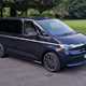 VW Multivan review, blue eHybrid, front, high, Bauer exclusive image