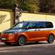 Volkswagen Multivan review, front view, silver and orange, L1, Energetic eHybrid