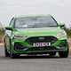 Ford Focus ST review, facelift, Mean Green, front view, driving round corner
