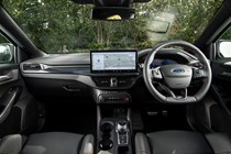 Ford Focus ST review, facelift, interior, steering wheel, dashboard, infotainment system