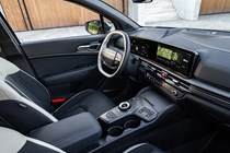 Kia Sportage review, black, interior (2025)