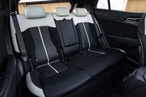 Kia Sportage review, black, rear seats (2025)