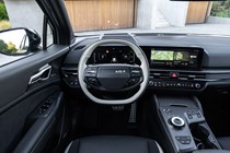 Kia Sportage review, black, interior, dashboard (2025)