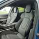 Porsche Taycan Sport Turismo (2025) review: front seats, grey Alcantara trim