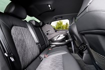 Audi A6 e-Hybrid rear seats with child seat