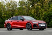 Audi A6 e-Hybrid saloon red