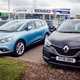 Image of used cars on the forecourt of a Renault dealership