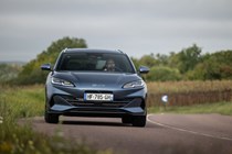 BYD Seal 6 DM-i Touring (2025) review: front three quarter cornering, grey paint