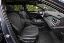 BYD Seal 6 DM-i Touring (2025) review: front seats, black upholstery