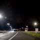 Image showing a closed motorway at night, taken from a position standing on the hard shoulder