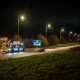 Image showing a traffic control vehicle stopped on a motorway hard shoulder at night