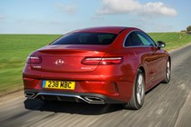 Mercedes E-Class Coupe, rear, red