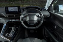 Peugeot 5008 review - steering wheel and infotainment