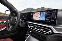 BMW 3 Series review - 2022 facelift interior, BMW Curved Display infotainment system, left-hand drive