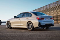 BMW 3 Series review - 2022 facelift, grey, rear view