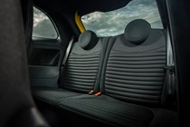 Abarth 595 (2022) review: rear seats