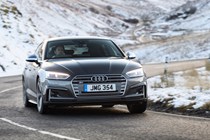 Audi S5 Sportback, grey, driving front