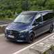 Mercedes-Benz V-Class Marco Polo campervan review - front side, blue, cj hubbard driving