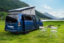 Mercedes-Benz V-Class Marco Polo campervan review - set-up for camping, rear view