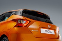 Nissan Micra tailgate, orange
