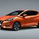 Nissan Micra, orange, front side
