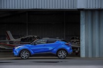 Toyota C-HR hybrid blue side