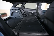 Peugeot 3008 SUV (2016-) in white - Boot/load space folded rear seats