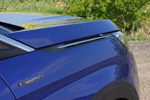 Peugeot 3008 SUV (2016-) UK GT-Line model in blue - exterior detail - Bonnet and trim