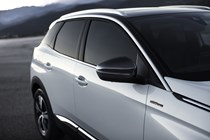 Peugeot 3008 SUV (2016-) in white. Side profile view