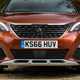 Peugeot 3008 SUV (2016-) UK model in copper. Front bumper and grille
