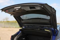 Peugeot 3008 SUV (2016-) UK rhd GT-Line. Interior detail - tailgate open