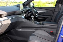 Peugeot 3008 SUV (2016-) UK rhd GT-Line. Interior detail - drivers and passenger seats