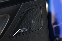 Peugeot 3008 SUV (2016-) UK rhd GT-Line. Interior detail - Focal audio speaker