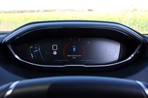 Peugeot 3008 SUV (2016-) UK rhd GT-Line. Interior detail - Driver's VDU (Visual Display Unit)