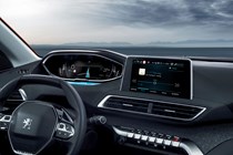 Peugeot 3008 SUV (2016-). Interior detail - upper dash screens