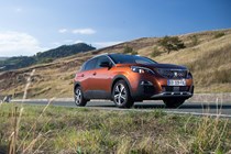 Peugeot 3008 SUV (2016-) French lhd in copper. Static exterior front three-quarters