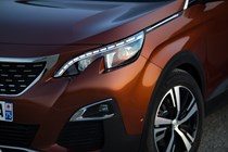 Peugeot 3008 SUV (2016-) French lhd in copper. Static exterior front corner headlight bumper