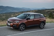 Peugeot 3008 SUV (2016-) French lhd in copper. Static exterior front side