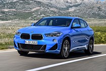 BMW 2018 X2 (lhd) in blue driving/action