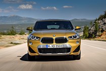 BMW 2018 X2 in yellow/gold exterior detail - front grille