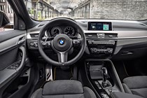 BMW 2018 X2 in yellow/gold - interior detail front drivers seat