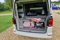 VW California T6 review - 6.1 rear boot space with luggage, Bauer Media exclusive image