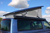 VW California review - 2016 model, pop-up roof side view