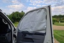 VW California T6 review - 6.1 front door blind, which attaches magnetically, Bauer Media exclusive image